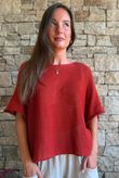 Conrad Box Cotton Knit Rust